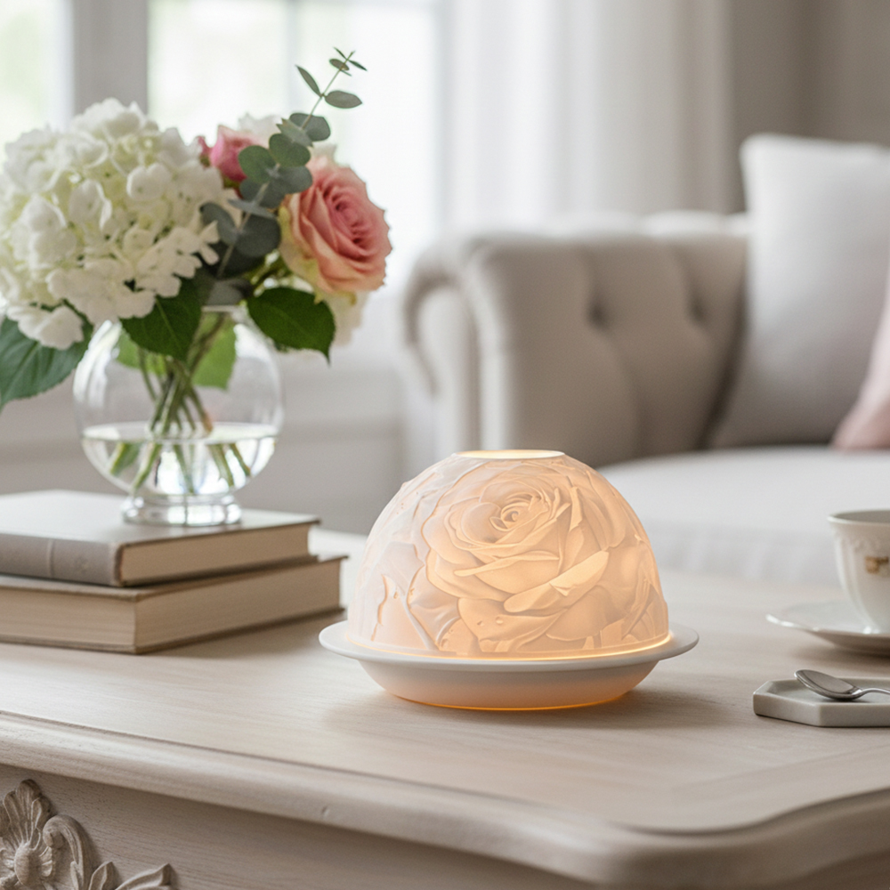 Elegant Rose Porcelain Candle  - Lighting Decor Wedding review and price