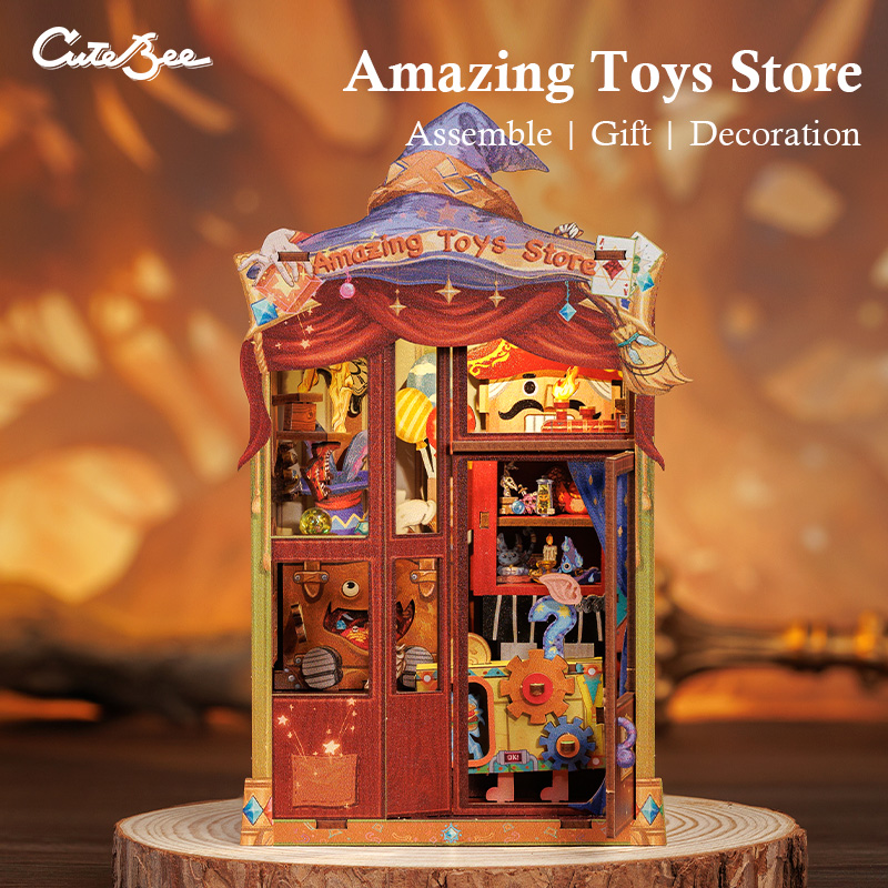 CUTEBEE DIY Book Nook Kit Mini - Lighting Decor Store review and price